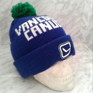 Vancouver Canucks NHL Cuffed Pom Knit Hat Cap Beanie fan favorite OSFA unisex